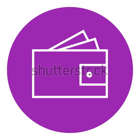 Wallet with money line icon. Stock photo © RAStudio