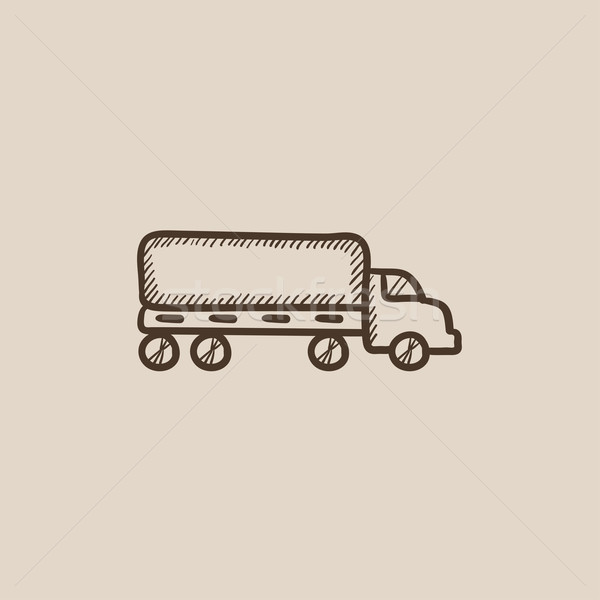 Delivery truck sketch icon. Stock photo © RAStudio