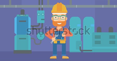 Cheerful repairer engineer. Stock photo © RAStudio