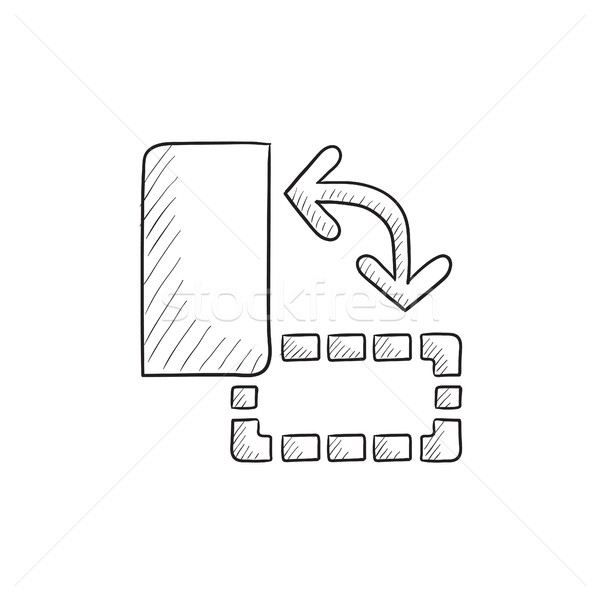 Page orientation sketch icon. Stock photo © RAStudio