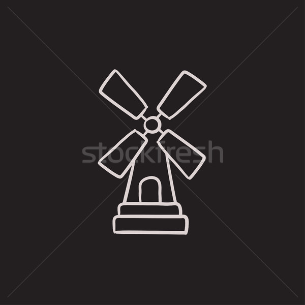 Windmill sketch icon. Stock photo © RAStudio