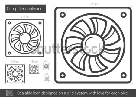 Computer cooler line icon. Stock photo © RAStudio