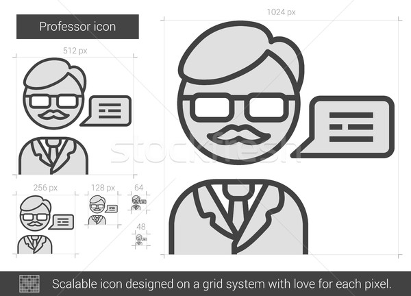 Professor line icon. Stock photo © RAStudio