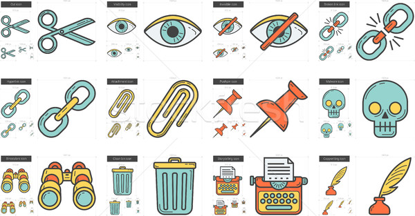 Content Edition line icon set. Stock photo © RAStudio