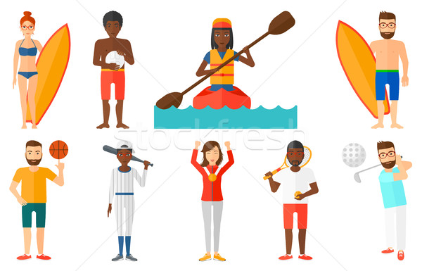 Vector set of sport characters. Stock photo © RAStudio