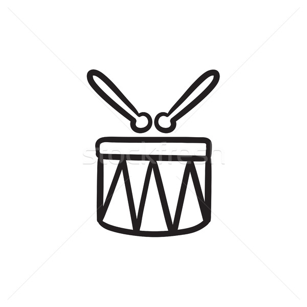 Circus drum sketch icon. Stock photo © RAStudio