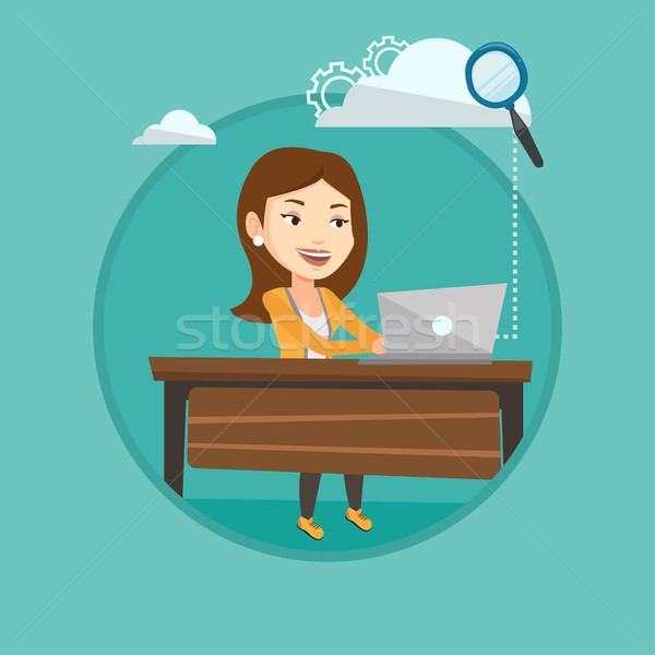 Cloud computing technology vector illustration. Stock photo © RAStudio