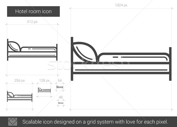 Hotel room line icon. Stock photo © RAStudio