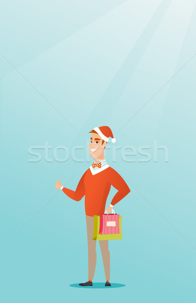 santa hat shopping