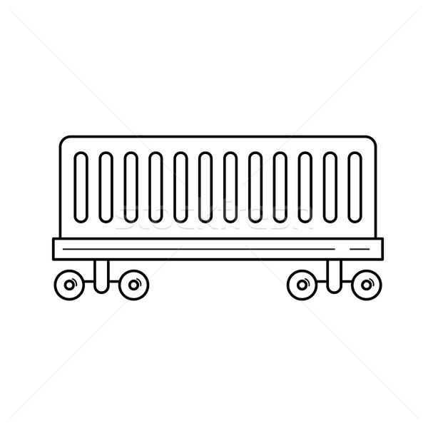 Railroad delivery vector line icon. Stock photo © RAStudio