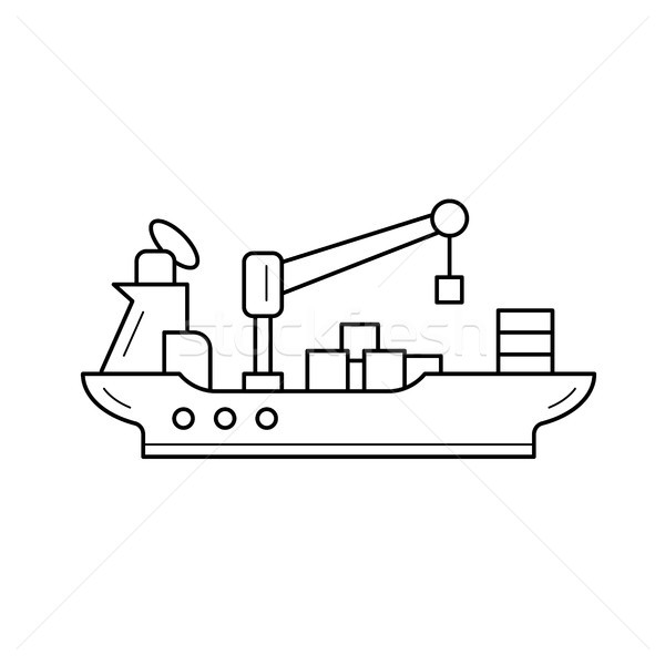 Water transportation vector line icon. Stock photo © RAStudio