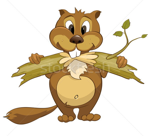 Cartoon Character Beaver Stock photo © RAStudio