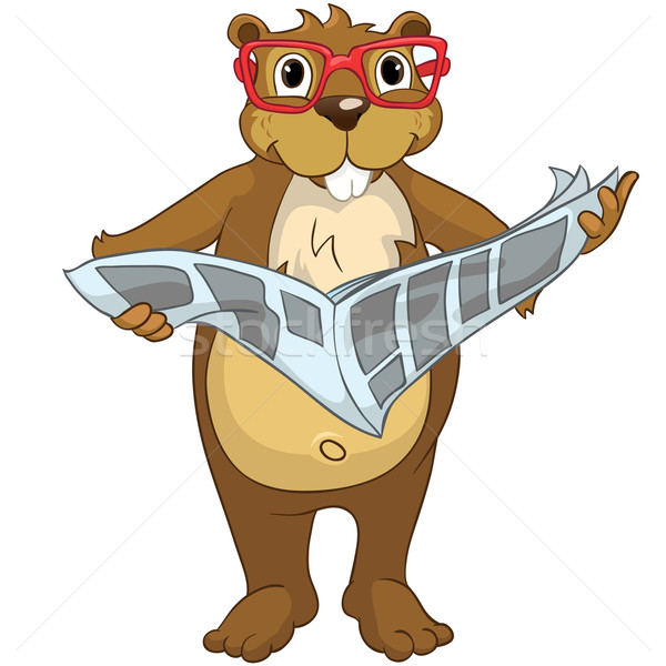 Beaver CREES. Look for Funny Beaver by Keyword 'CREES'. Stock photo © RAStudio