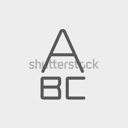 Alphabet with bold font thin line icon Stock photo © RAStudio