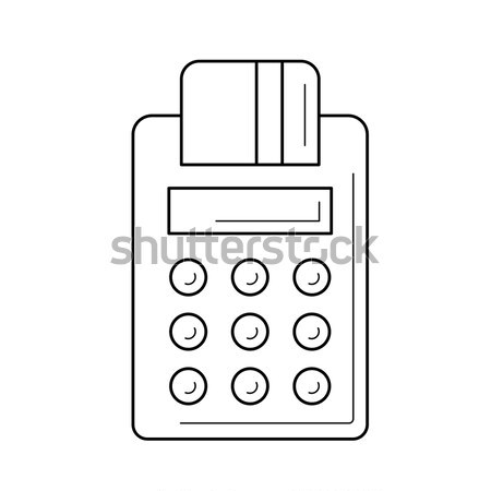 Fax machine drawn in chalk Stock photo © RAStudio