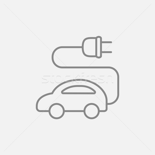 Electric car line icon. Stock photo © RAStudio