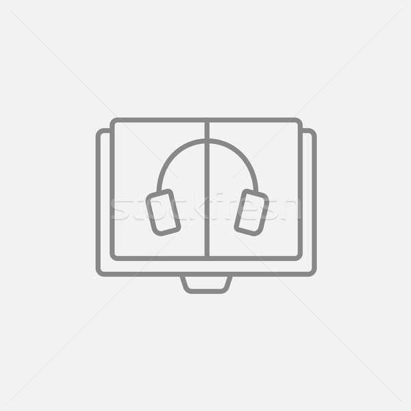 Audiobook line icon. Stock photo © RAStudio