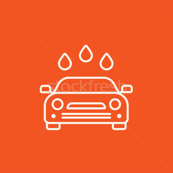 Car wash line icona web mobile infografica Foto d'archivio © RAStudio