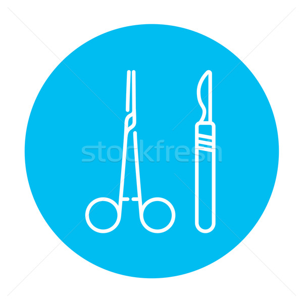 Chirurgisch line Symbol medizinischen Skalpell Web Stock foto © RAStudio