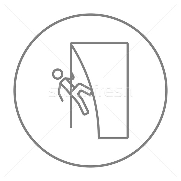 Rock climber line icon. Stock photo © RAStudio