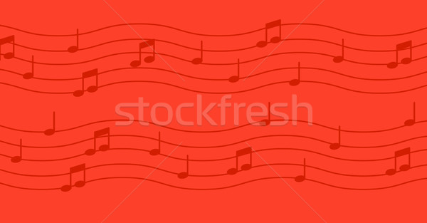 Music notes on red background. Stock photo © RAStudio