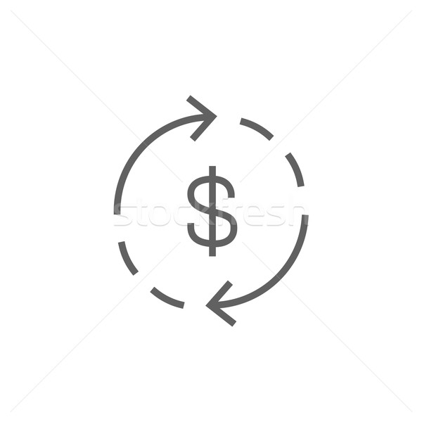 Dollar symbol with arrows line icon. Stock photo © RAStudio
