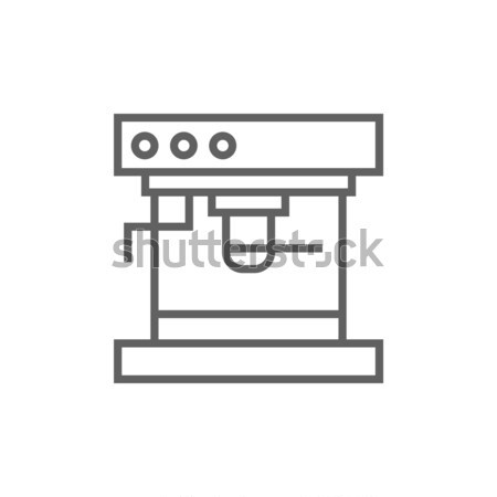 Kaffeemaschine line Symbol Ecken Web mobile Stock foto © RAStudio