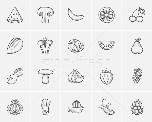 Healthy Food Set Hand Drawn Rough Simple Sketches of Different Kinds of  Vegetables and Berries Vector Freehand Illustration Stock Vector   Illustration of green carrot 173701990