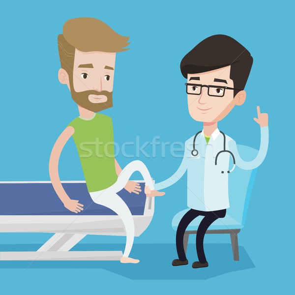 Gimnasio médico tobillo paciente caucásico terapeuta Foto stock © RAStudio
