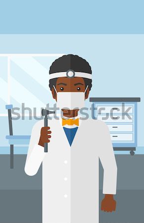 Ear nose throat doctor vector illustration. Stock photo © RAStudio