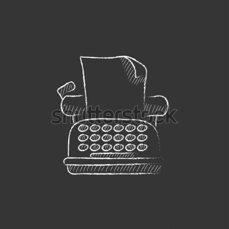 Old Typewriter With Buttons Vector Sketch Illustration Royalty Free SVG  Cliparts Vectors And Stock Illustration Image 141470965