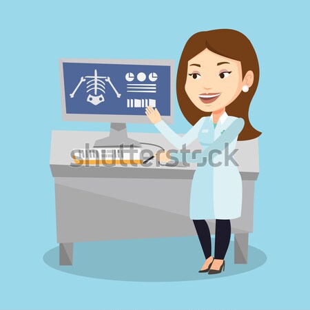 Doctor examining radiograph vector illustration. Stock photo © RAStudio