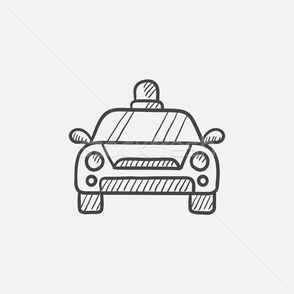 Police car sketch icon. Stock photo © RAStudio