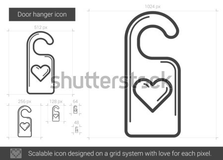 Door tag with heart sketch icon. Stock photo © RAStudio