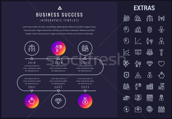 Afaceri succes sablon element timeline Imagine de stoc © RAStudio