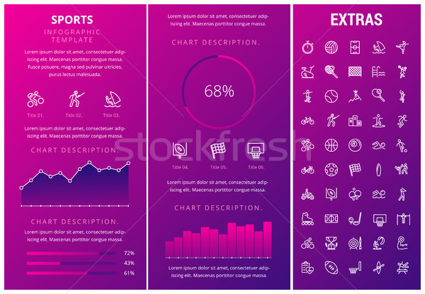 Sports infographic template, elements and icons. Stock photo © RAStudio