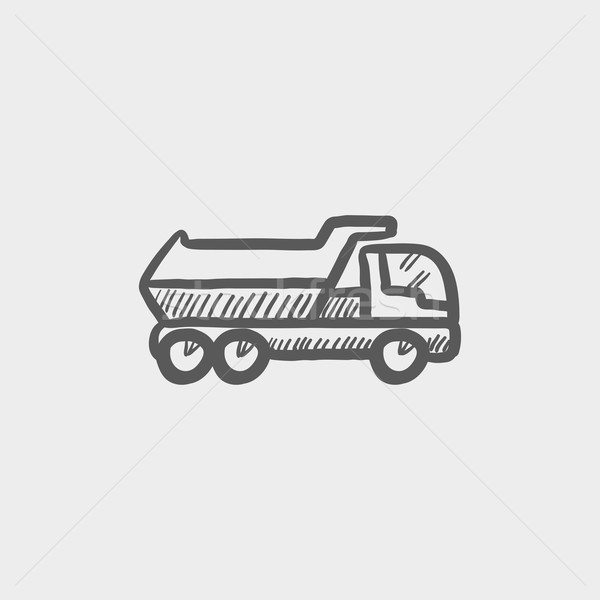 Trailer truck sketch icon Stock photo © RAStudio