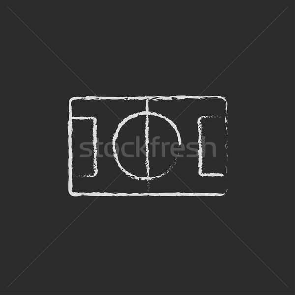 Stadion lay-out icon krijt Stockfoto © RAStudio
