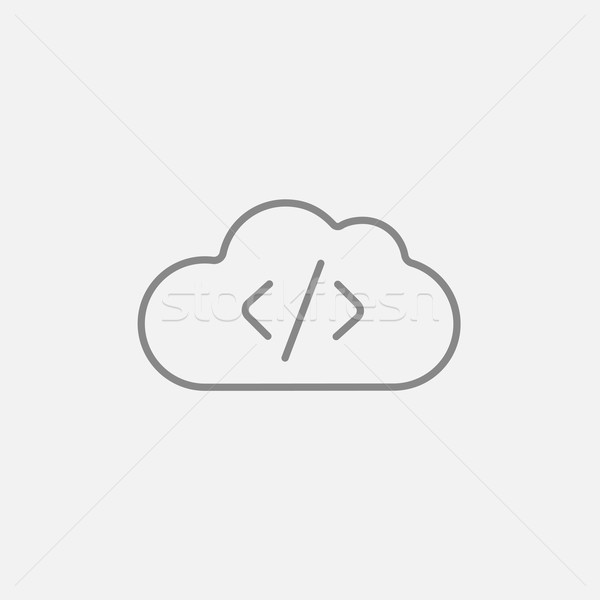Transferring files cloud apps line icon. Stock photo © RAStudio