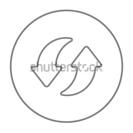 Two circular arrows line icon. Stock photo © RAStudio