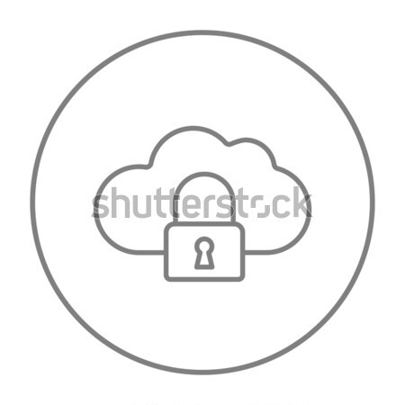 Cloud computing security line icon. Stock photo © RAStudio