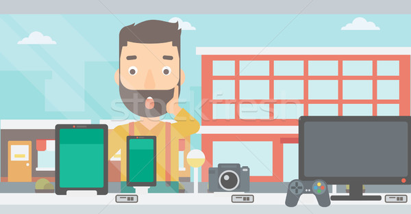 Man looking at shop window. Stock photo © RAStudio