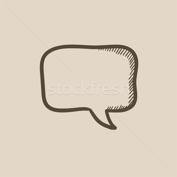 Foto stock: Vacío · discurso · cuadrados · boceto · icono · vector