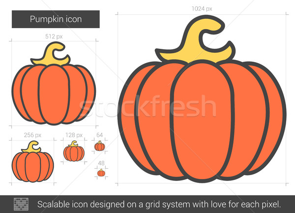 Stock photo: Pumpkin line icon.