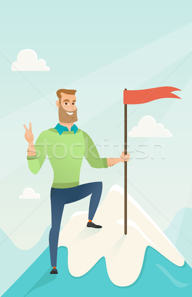 Achievement of business goal vector illustration. Stock photo © RAStudio