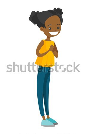 Full length of little african-american girl standing. Stock photo © RAStudio