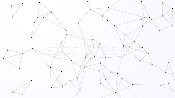 Stock photo: Blockchain technology futuristic abstract vector banner.