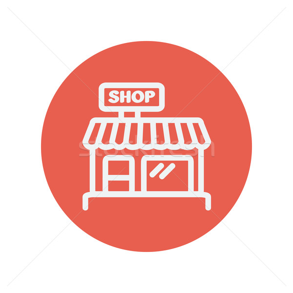 Stock photo: Shop store thin line icon