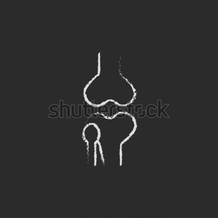 Genunchi comun icoană cretă Imagine de stoc © RAStudio