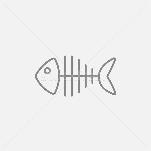 Fish skeleton line icon. Stock photo © RAStudio
